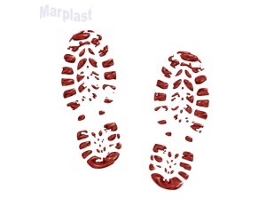 ADESIVO CHÃO PEGADAS ASSASSINO